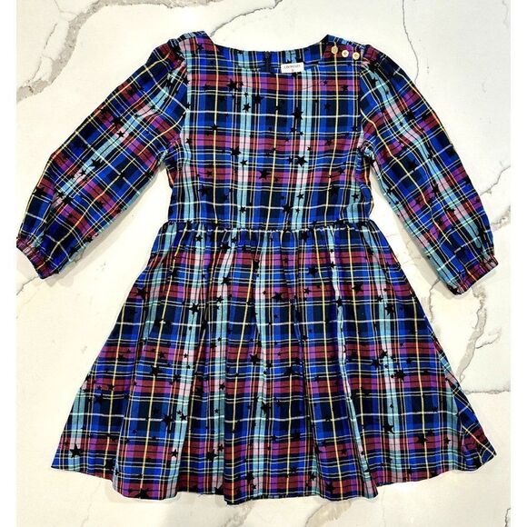 J Crew Other - Crewcuts NEW Plaid Star Dress in Blue/Purple Size 8